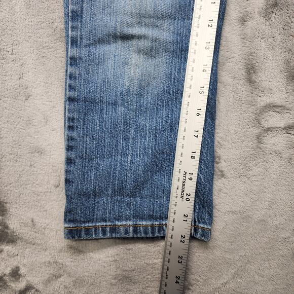 Vintage Y2K Banana Republic Jeans Womens 6 Blue Low Rise Crop Straight Stretch - Picture 11 of 13
